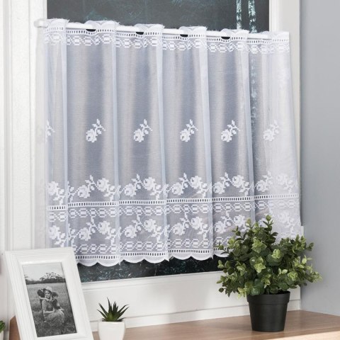 Zazdrostka żakardowa 023410 wysokość 70 cm kolor biały Zazdrostka żakardowa 023410 wysokość 70 cm kolor biały