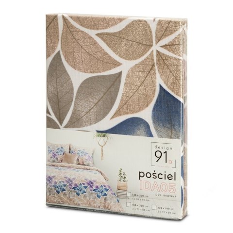 Komplet pościeli bawełnianej IDA 220x200 cm kolor wielokolorowy Komplet pościeli bawełnianej IDA 220x200 cm kolor wielokolorowy