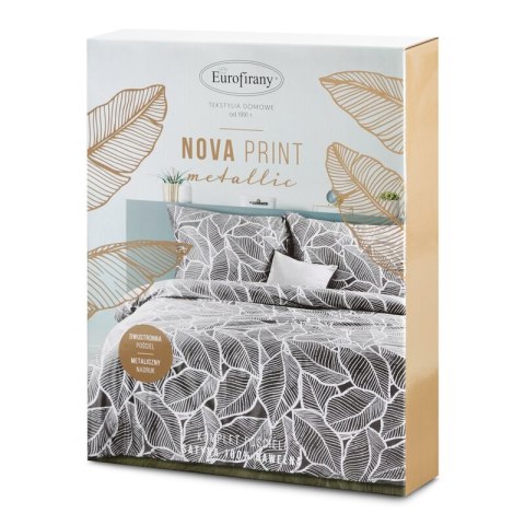 Komplet pościeli w pudełku METALI 160x200 cm kolor stalowy Komplet pościeli w pudełku METALI 160x200 cm kolor stalowy