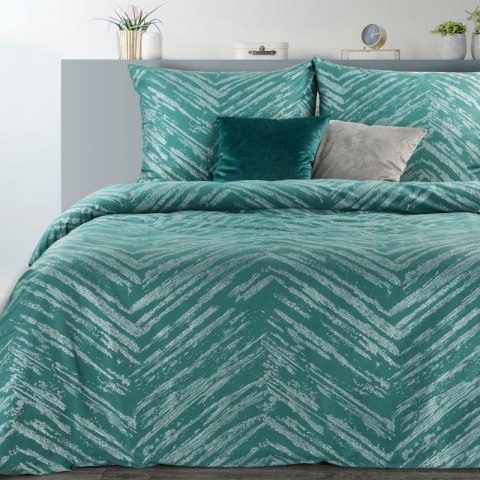 Komplet pościeli w pudełku METALIC 220x200 cm kolor turkusowy Komplet pościeli w pudełku METALIC 220x200 cm kolor turkusowy