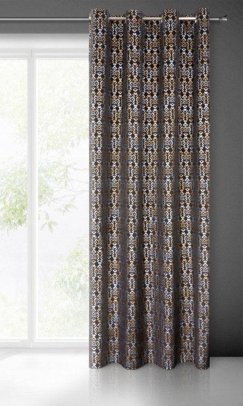 Zasłona gotowa LAURA 140x250 cm kolor czarny
