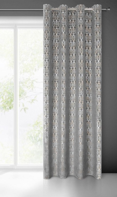 Zasłona gotowa LAURA 140x250 cm kolor stalowy