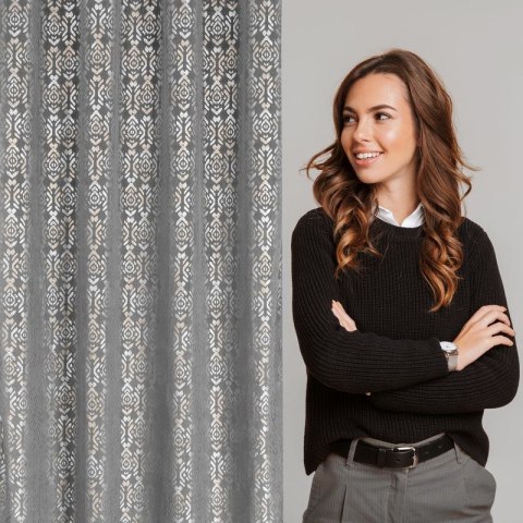 Zasłona gotowa LAURA 140x250 cm kolor stalowy