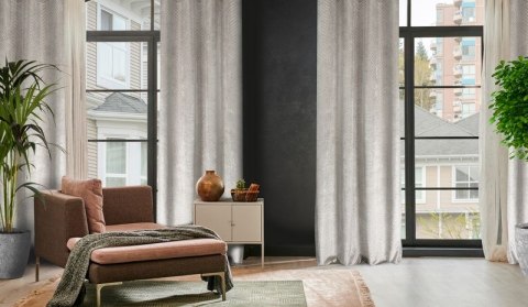 Zasłona gotowa LUSSI 140x250 cm kolor jasnobeżowy
