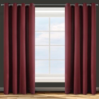 Zasłona z jednobarwnej, gładkiej tkaniny ADORE 140x250 cm kolor bordowy