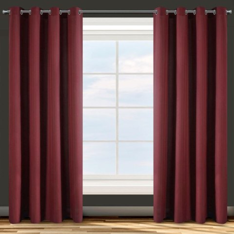 Zasłona z jednobarwnej, gładkiej tkaniny ADORE 140x250 cm kolor bordowy