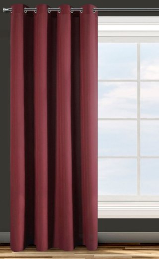 Zasłona z jednobarwnej, gładkiej tkaniny ADORE 140x250 cm kolor bordowy