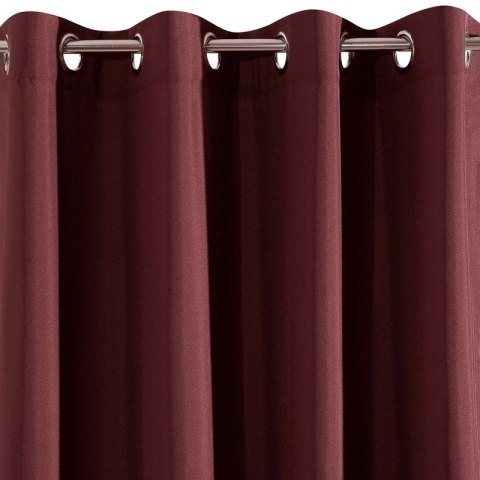 Zasłona z jednobarwnej, gładkiej tkaniny ADORE 140x250 cm kolor bordowy
