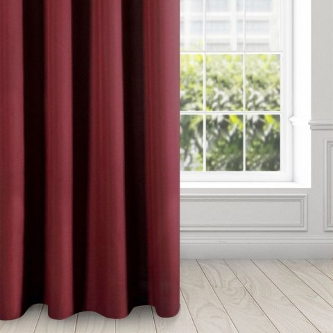 Zasłona z jednobarwnej, gładkiej tkaniny ADORE 140x250 cm kolor bordowy