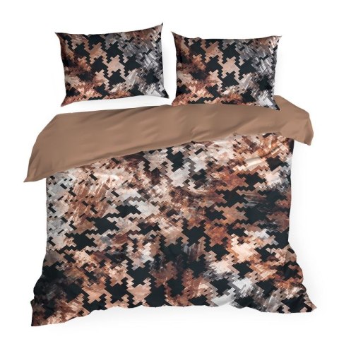 Komplet pościeli ZOJA 220x200 cm kolor brązowy Komplet pościeli ZOJA 220x200 cm kolor brązowy