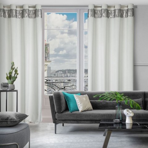 Zasłona gotowa JASPER 140x250 cm kolor biały