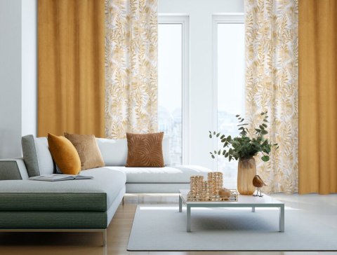Zasłona gotowa LILI 140x250 cm kolor żółty