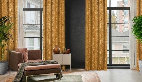 Zasłona gotowa LIVIA 140x250 cm kolor złocisty