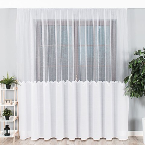 Firanka żakardowa 090512 wysokość 250 cm kolor biały