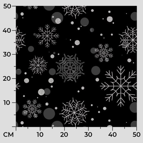 SNOWFLAKE Tkanina dekoracyjna VELVET, 140cm, kolor 005 czarny ze srebrnym DBN004/VEL/005/140000/1 SNOWFLAKE Tkanina dekoracyjna VELVET, 140cm, kolor 005 czarny ze srebrnym DBN004/VEL/005/140000/1