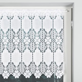 Zazdrostka żakardowa panelowa 019402 wysokość 70 cm kolor biały