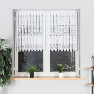 Zazdrostka żakardowa panelowa 019402 wysokość 90 cm kolor biały