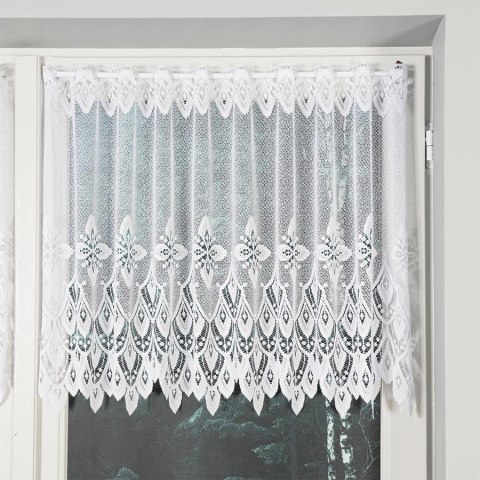Zazdrostka żakardowa 019391 wysokość 65 cm kolor biały Zazdrostka żakardowa 019391 wysokość 65 cm kolor biały
