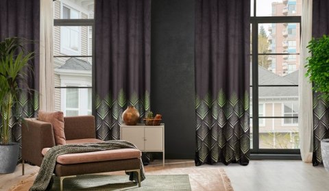 Zasłona gotowa ANGELINA 140x250 cm kolor czarny