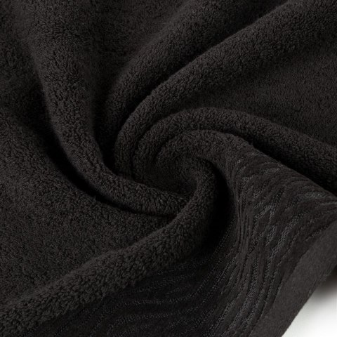 Ręcznik bawełniany DAFNE 70x140 cm kolor czarny Ręcznik bawełniany DAFNE 70x140 cm kolor czarny