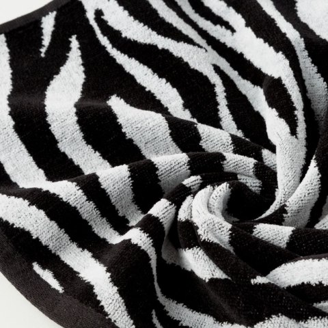 Ręcznik bawełniany ZEBRA 70x140 cm kolor czarny Ręcznik bawełniany ZEBRA 70x140 cm kolor czarny