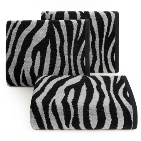Ręcznik bawełniany ZEBRA 70x140 cm kolor czarny Ręcznik bawełniany ZEBRA 70x140 cm kolor czarny