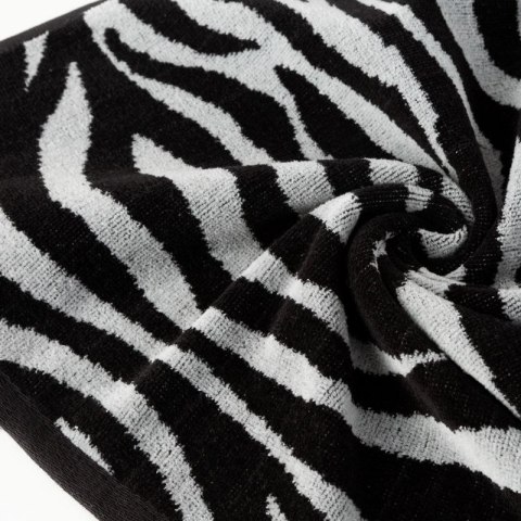 Ręcznik bawełniany ZEBRA 70x140 cm kolor czarny Ręcznik bawełniany ZEBRA 70x140 cm kolor czarny