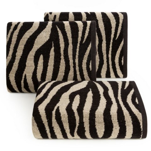 Ręcznik bawełniany ZEBRA 70x140 cm kolor czarny Ręcznik bawełniany ZEBRA 70x140 cm kolor czarny