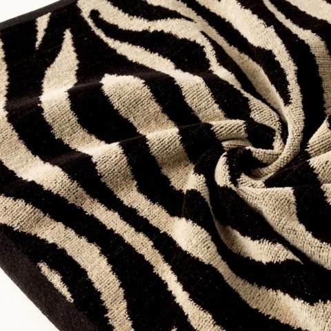 Ręcznik bawełniany ZEBRA 70x140 cm kolor czarny Ręcznik bawełniany ZEBRA 70x140 cm kolor czarny