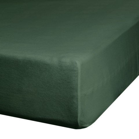 Prześcieradło satynowe NOVA 220x210 cm kolor butelkowy zielony
