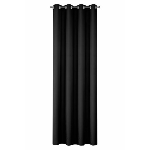 Zasłona z jednobarwnej, gładkiej tkaniny ADORE 140x250 cm kolor czarny