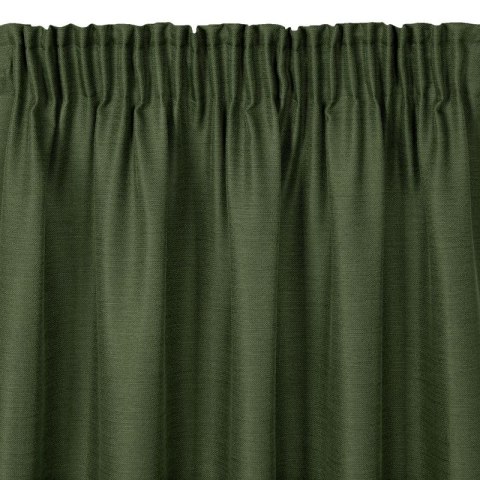 Zasłona gotowa na taśmie STYLE 140x270 cm kolor ciemnozielony