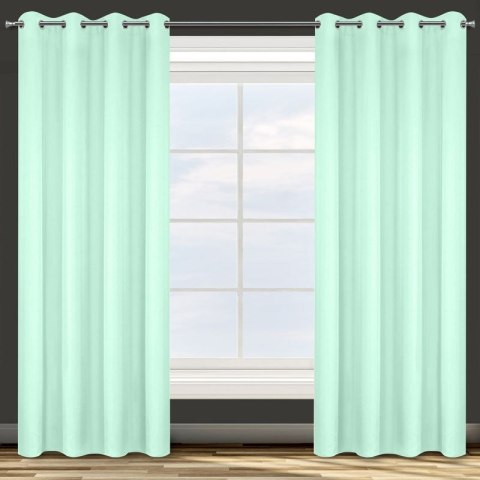 Zasłona z jednobarwnej, gładkiej tkaniny ADORE 140x250 cm kolor jasnomiętowy