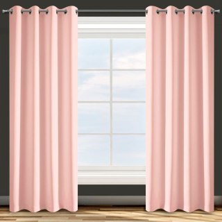Zasłona z jednobarwnej, gładkiej tkaniny ADORE 140x250 cm kolor pudrowy
