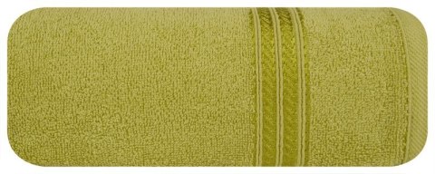 Ręcznik z żakardową bordiurą LORI 70x140 cm kolor oliwkowy Ręcznik z żakardową bordiurą LORI 70x140 cm kolor oliwkowy